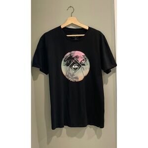 Quiksilver Graphic T Shirt Mens‎ Large Black Original Boardriding Company